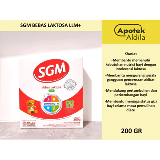 SGM LLM 200G SUSU FORMULA BAYI BEBAS LAKTOSA KHUSUS INTOLERANSI LAKTOSA DAN GANGUAN PENCERNAAN