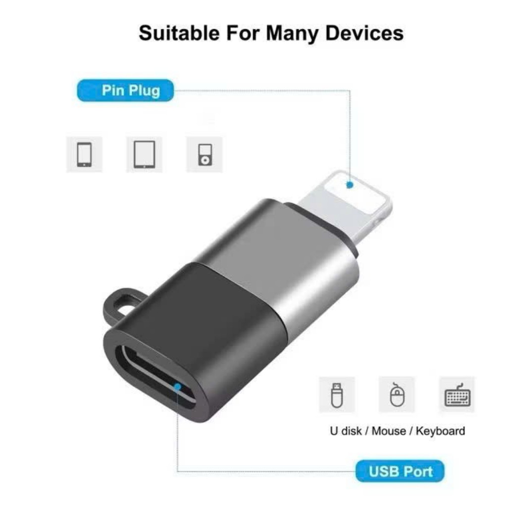 Jack Chuyển Type-C Ra Cổng L Kết Nối Mic Không Dây - Hỗ Trợ Các Dòng Máy i.P 7 đến 14 Prm thumbnail 2