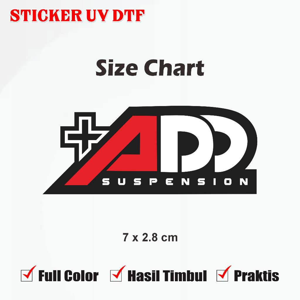 Jual Stiker Shock ADD+ Suspension Ukuran 7cm Sticker Motor Skok Add LV ...
