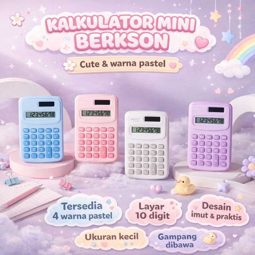 Jual KALKULATOR MINI 8DIGIT SEKOLAH / KALKULATOR MINI POLOS / MINIMALIS ...