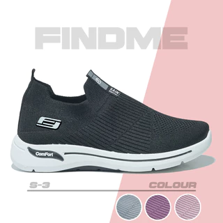 FINDME Sepatu Kets Sneakers Tanpa Tali Wanita Nyaman Import Breathable Batam Model Terbaru Korea S3 Freya