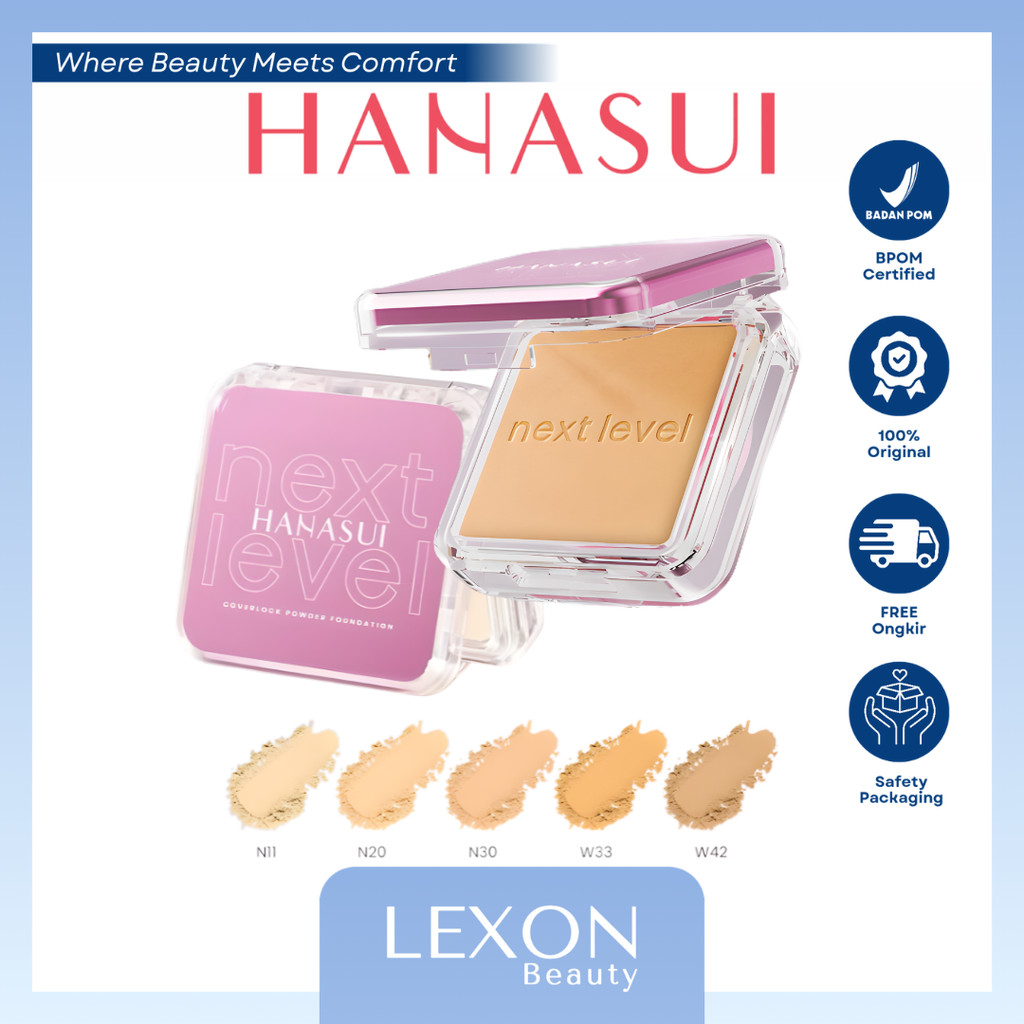 Jual [Hanasui] Next Level Coverlock Powder Foundation | Shopee Indonesia