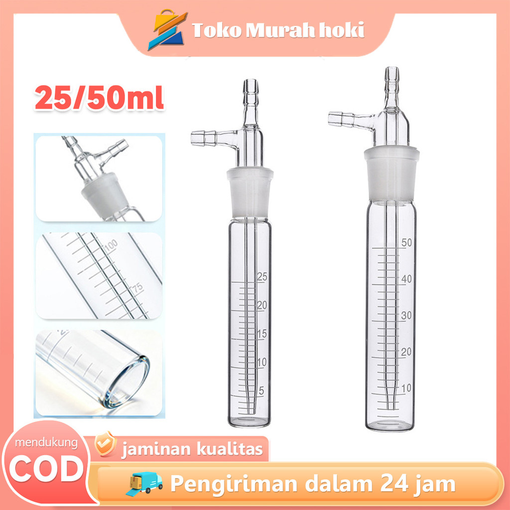 Jual Midget Impinger 25ml 50ml Glass Impinger Botol Penyerap Gas Dengan ...