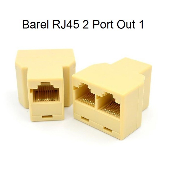 Jual Barel RJ45 Double 2 Port Out 1 Penyambung Kabel Lan Internet RJ45 ...