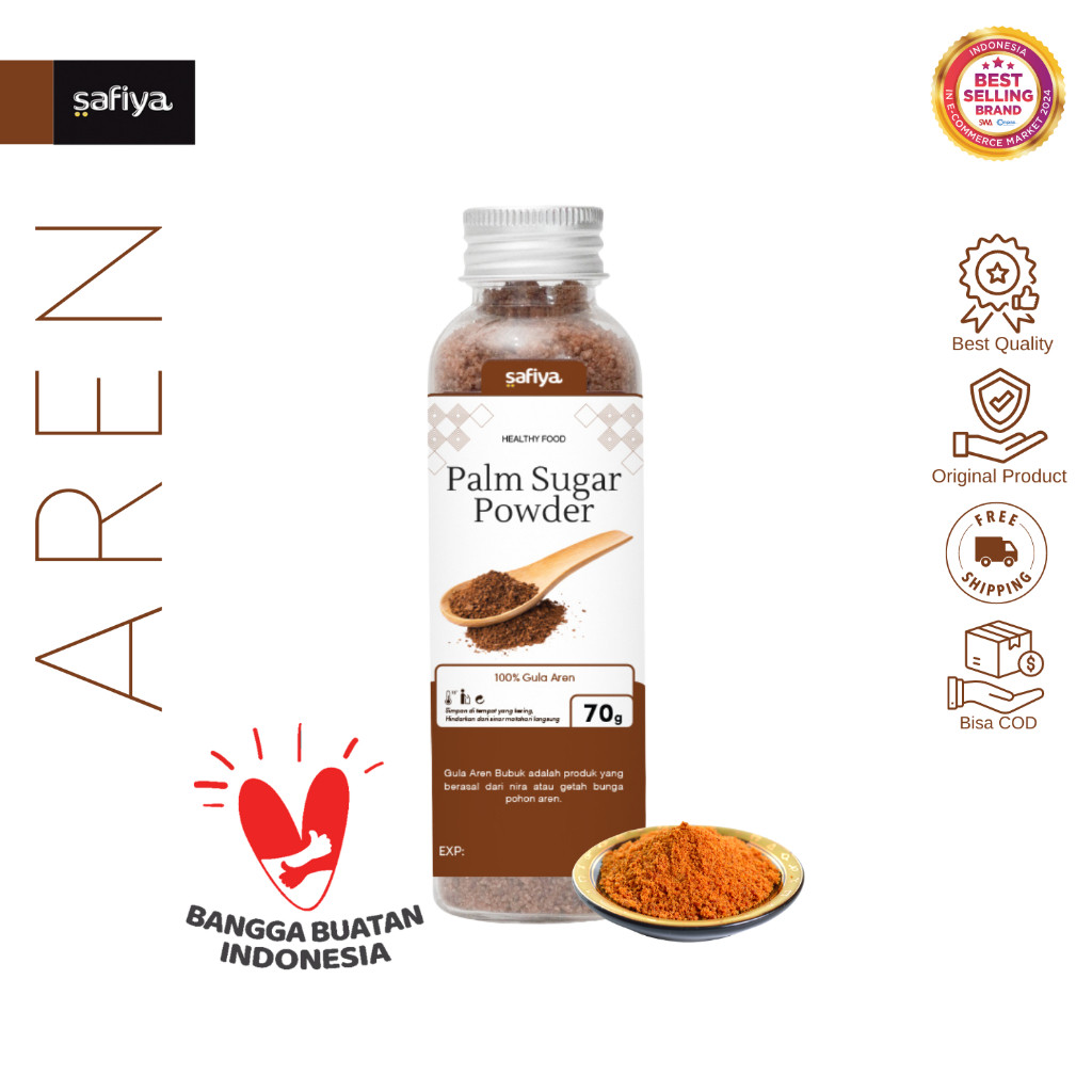 Jual (NEW) Safiya Gula Aren Bubuk 70 Gram Palm Sugar Powder | Shopee ...