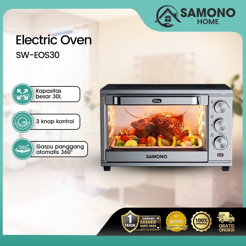 Jual SAMONO Oven Toaster Listrik SW-EOS30 Kapasitas 30 Liter Pemanas ...