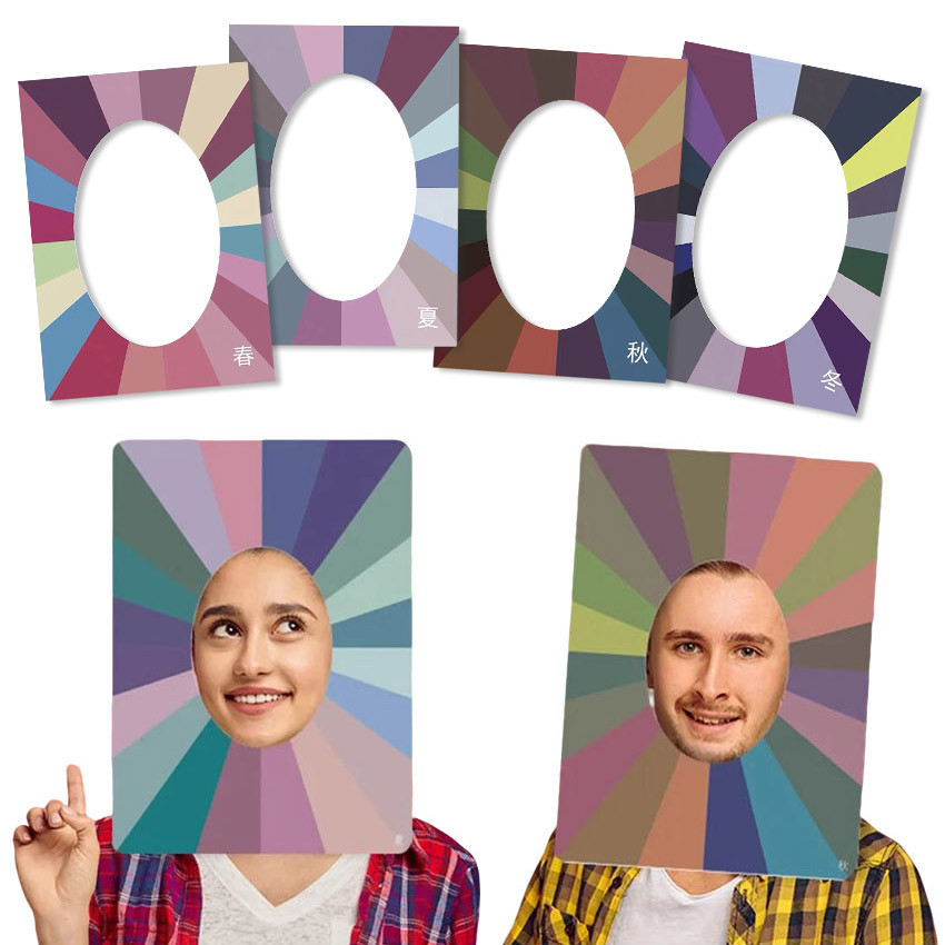 Jual DIY Color Analysis Test Card Personal Color Test Cool/Warm & Chart ...