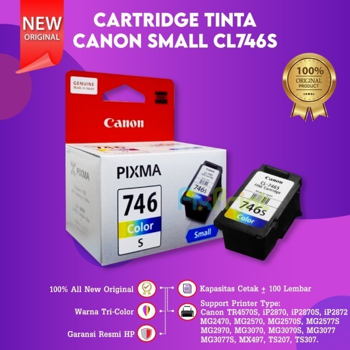 Jual Cartridge Tinta Canon PG-745s 745s 745 Small Printer PIXMA Black ...