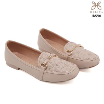 HELIVA ALZANA 1CM Flat Shoes Chain Metal Stylish HV5501