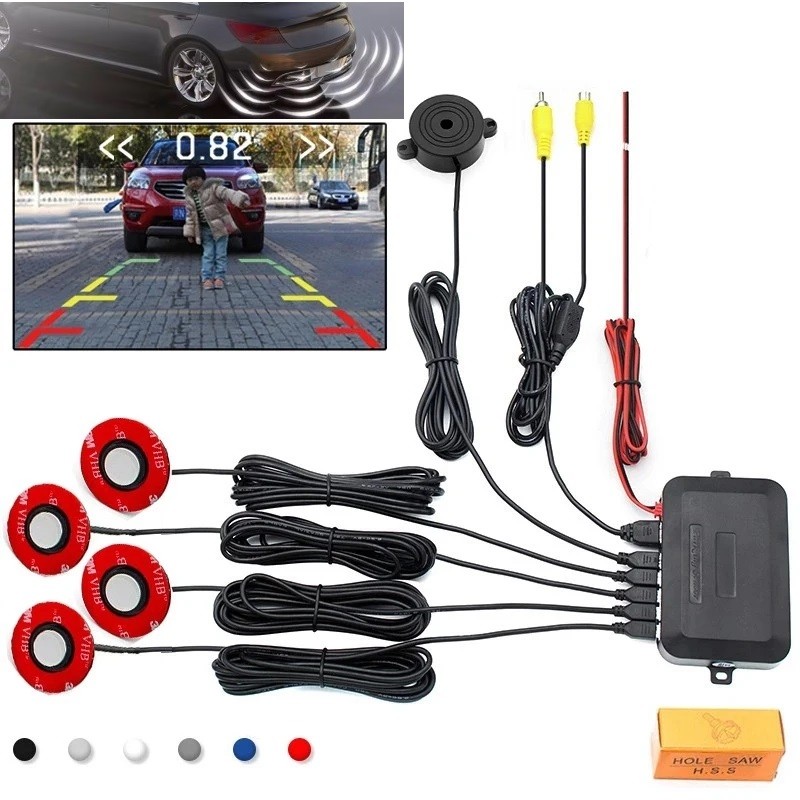 Jual CVBS Car Video Parking Sensor Reverse Backup Radar Detector ...