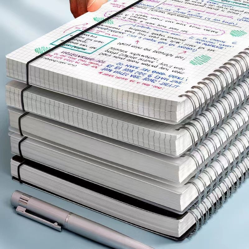 Jual A6 A5 B5 A4 Grid/Line/Blank Spiral Notebook Transparant 80 Lembar ...