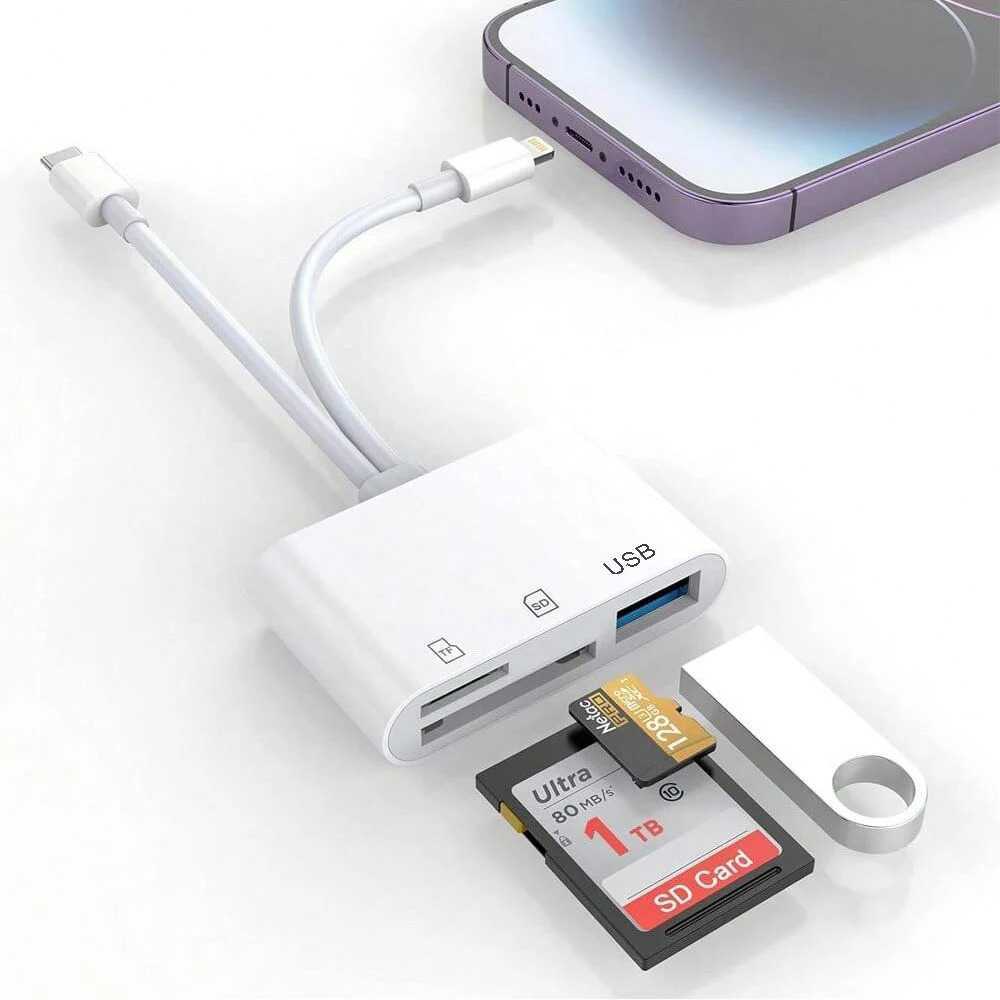 Jual [AURORA] Poru Card Reader Multi Plug 3in1 USB MicroSD TF Card ...