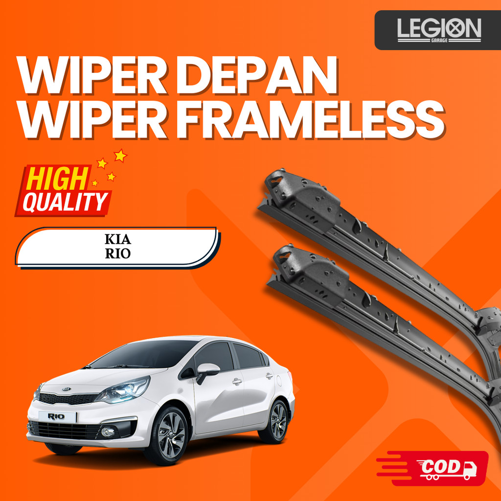 Jual Wiper Frameless Mobil Kia Rio 1 Layer Karet Halus 1 Set Kiri Kanan ...