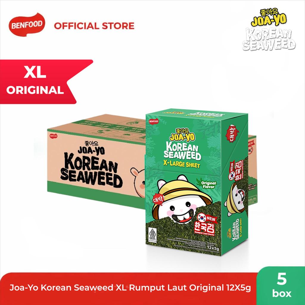 Jual JOA-YO / JOAYO Korean Seaweed XL Rumput Laut Original 5X12X5g ...