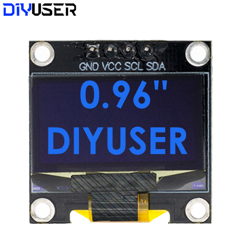 Jual YUSER 0.96 inch oled IIC Serial White OLED splay Module 128X64 I2C ...
