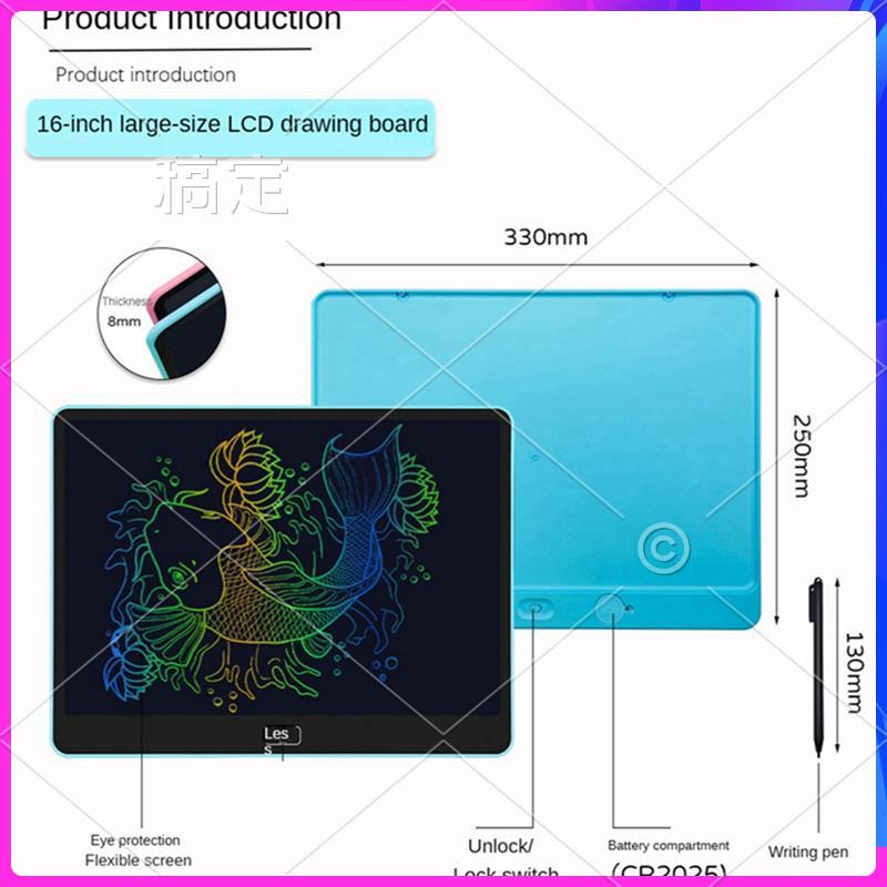 Jual DL-16 In Colors LCD Writing Tablet Electronic Drawing Doodle Board ...