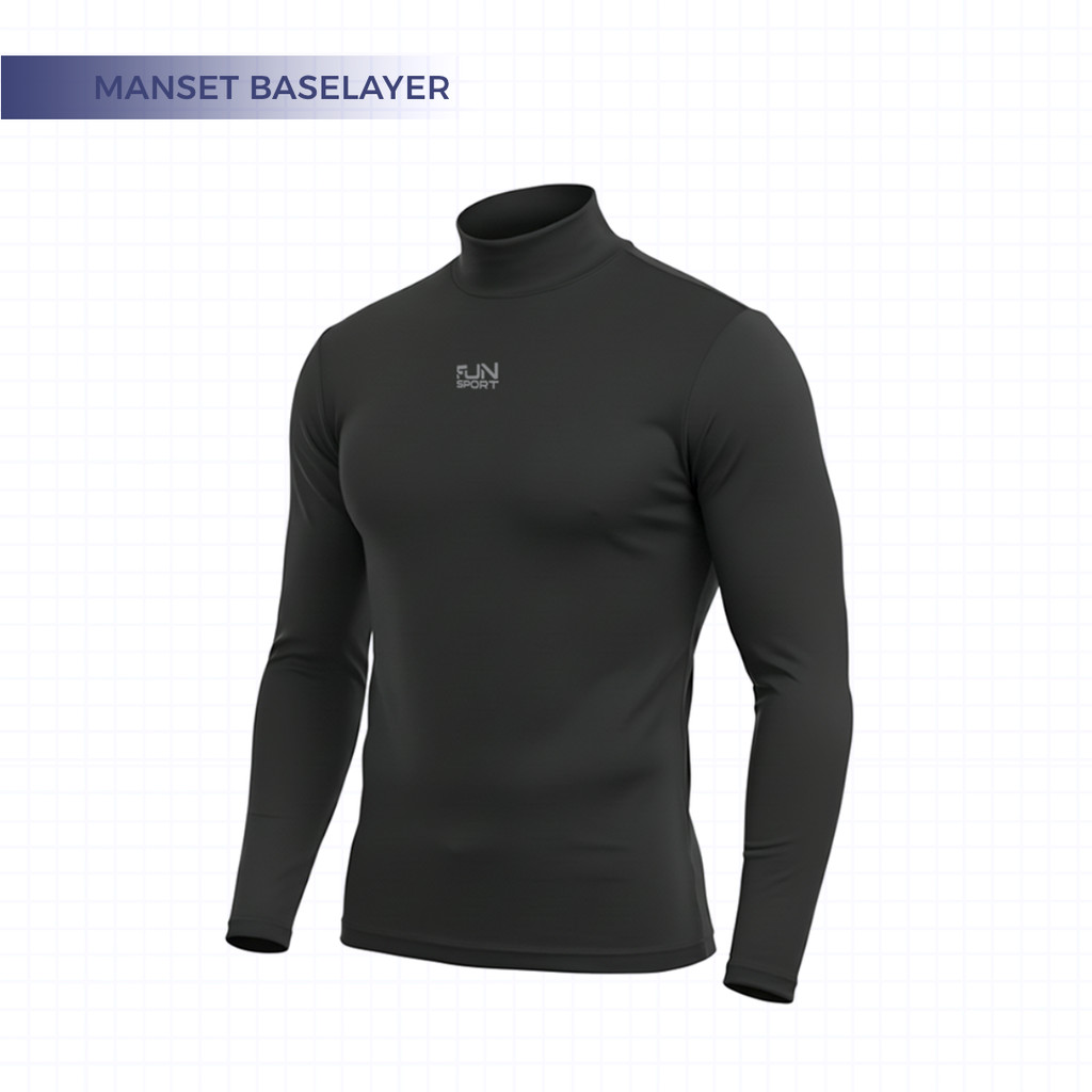 Baju Manset Olahraga Adem, Baselayer Gunung & Running Pria Wanita Lengan Panjang Nyaman