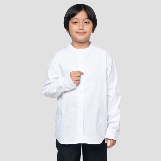 Jual Suko Print Kerah Tegak Kemeja Lengan Panjang Anak Laki-laki ...