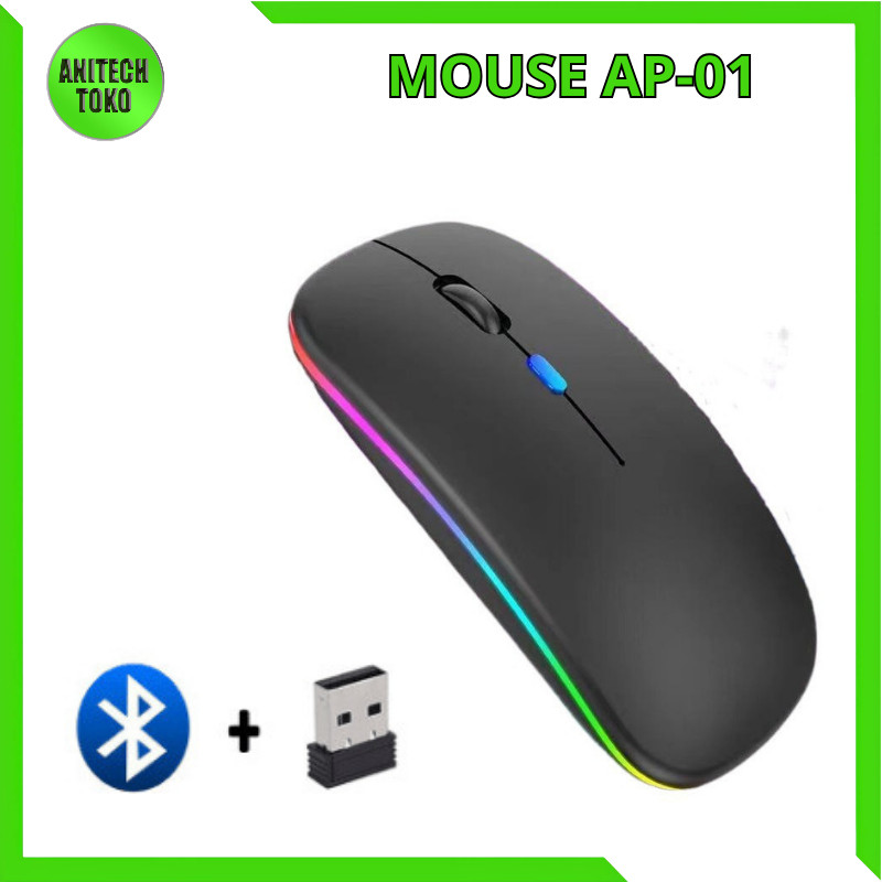 Jual Mouse Wireless AP-01 - Mouse Tanpa Kabel Ergonomis 2.4GHz Office ...