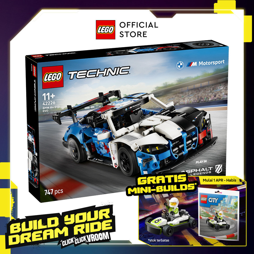 Jual LEGO Technic 42226 BMW M4 GT3 EVO Race Car (747 Pieces), Mainan ...
