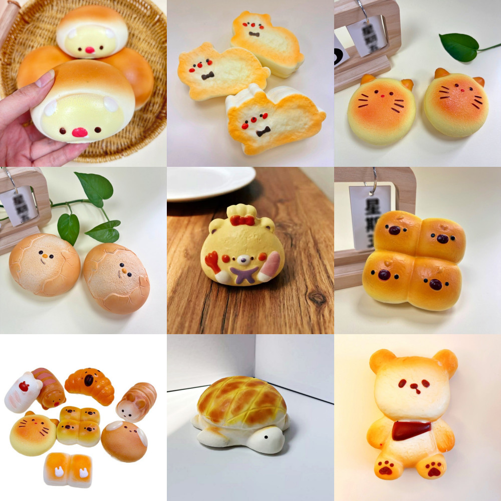 Jual Squishy Super soft and tender moist Steam Bun Bread Animal mainan ...