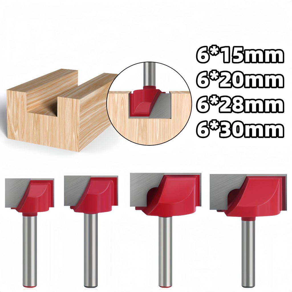 Jual Router Bit 6mm Presisi Mata Trimmer Kayu Round Bottom Untuk Ukir ...