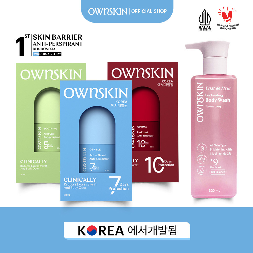 Jual PAKET BUNDLE OWNSKIN GENTLE, SOOTHING, OPTIMA Antiperspirant Roll ...