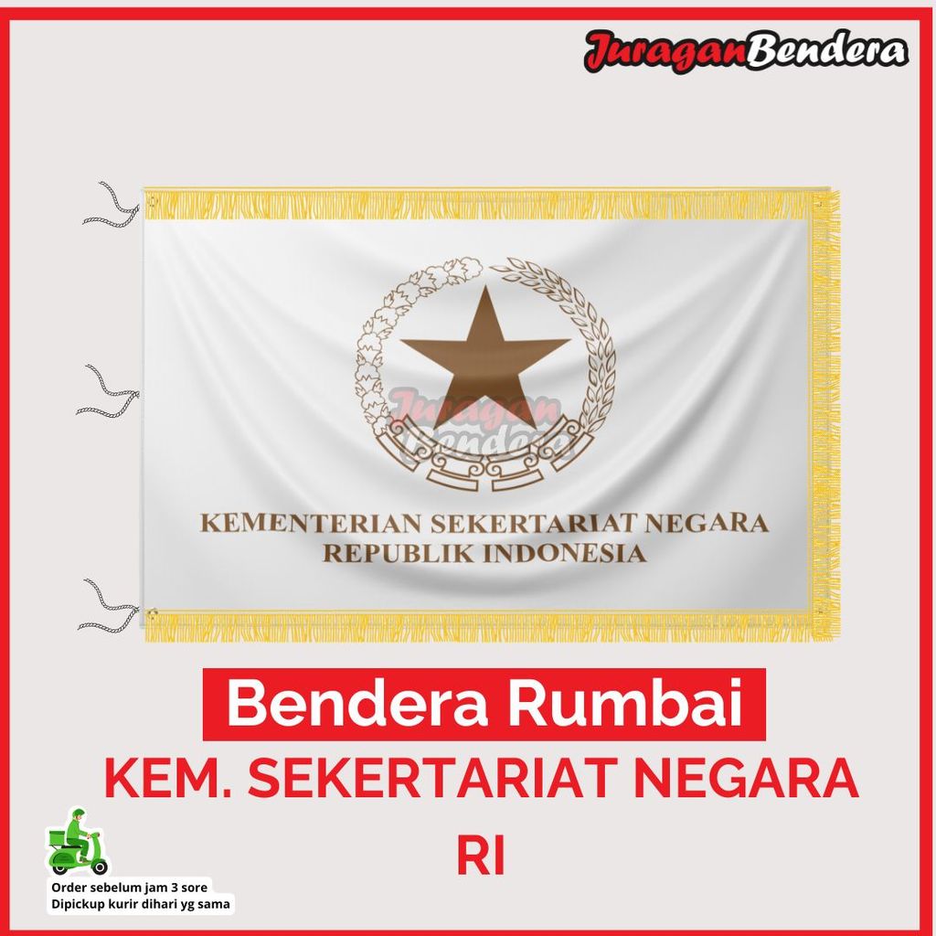 Jual Bendera Rumbai KEMENSETNEG / Bendera Pataka Kementerian ...