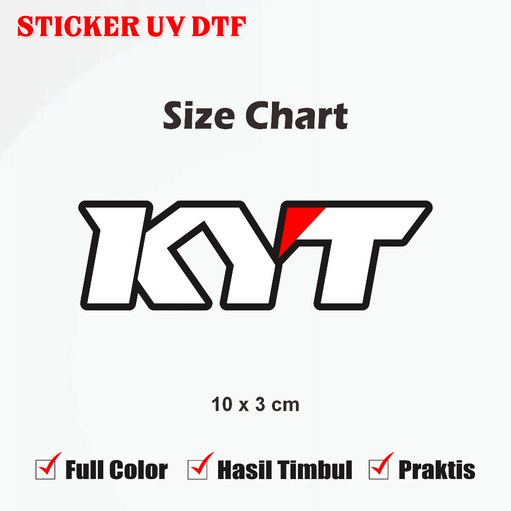 Jual Stiker Helm KYT Full face Glossy Sticker Logo KYT Kyoto Visor Helm ...