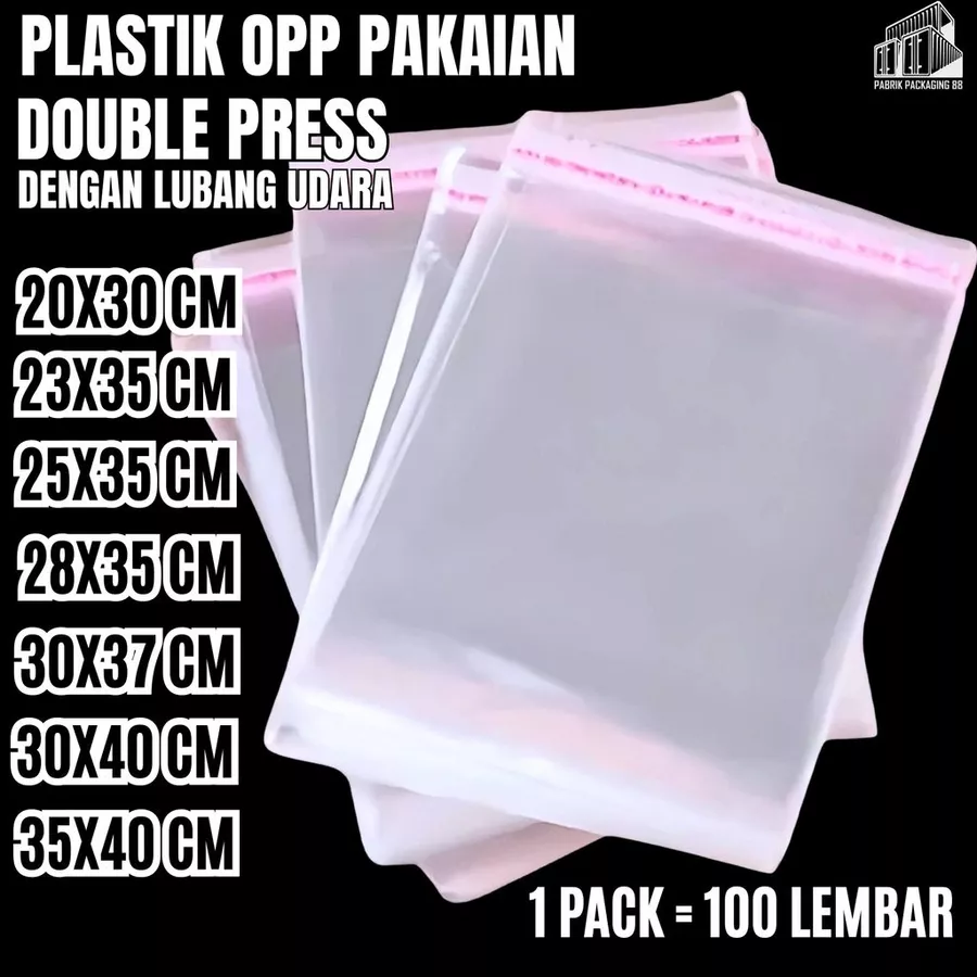 Plastik OPP Baju Pakaian (100pcs)