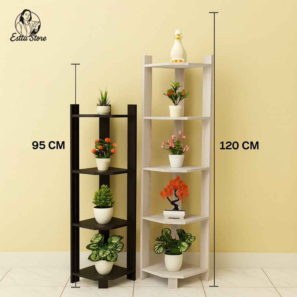 Jual ZIO Z - Rak Bunga Sudut 5 susun/Rak bunga pojok lantai/Rak bunga ...