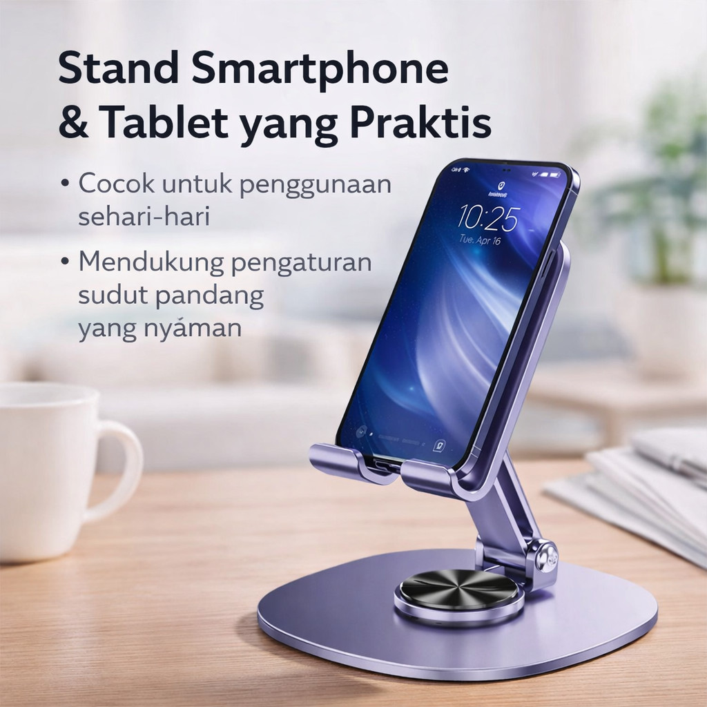 Jual Stand Handphone / Phone Holder HP / Bisa Rotasi 360° / Landscape ...