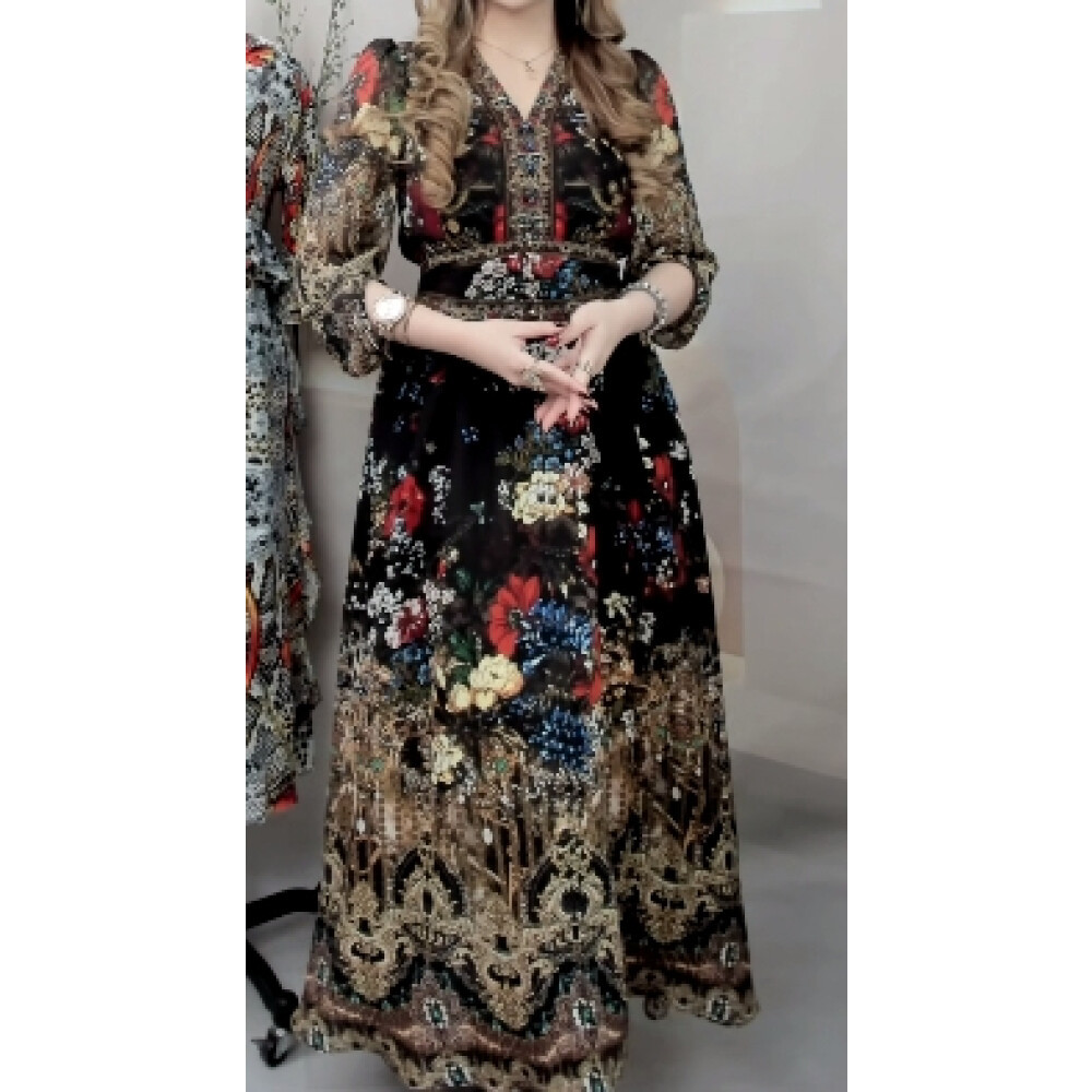 Jual PO Shipped after Ramadan | FADFAD Gaun Lengan Panjang Bermotif Rok ...