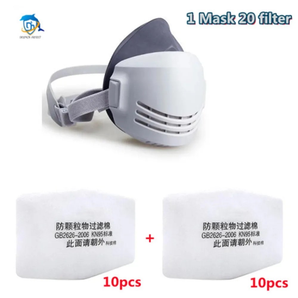 Jual Replaceable 20 filter industrial dust masks, paint polished ...