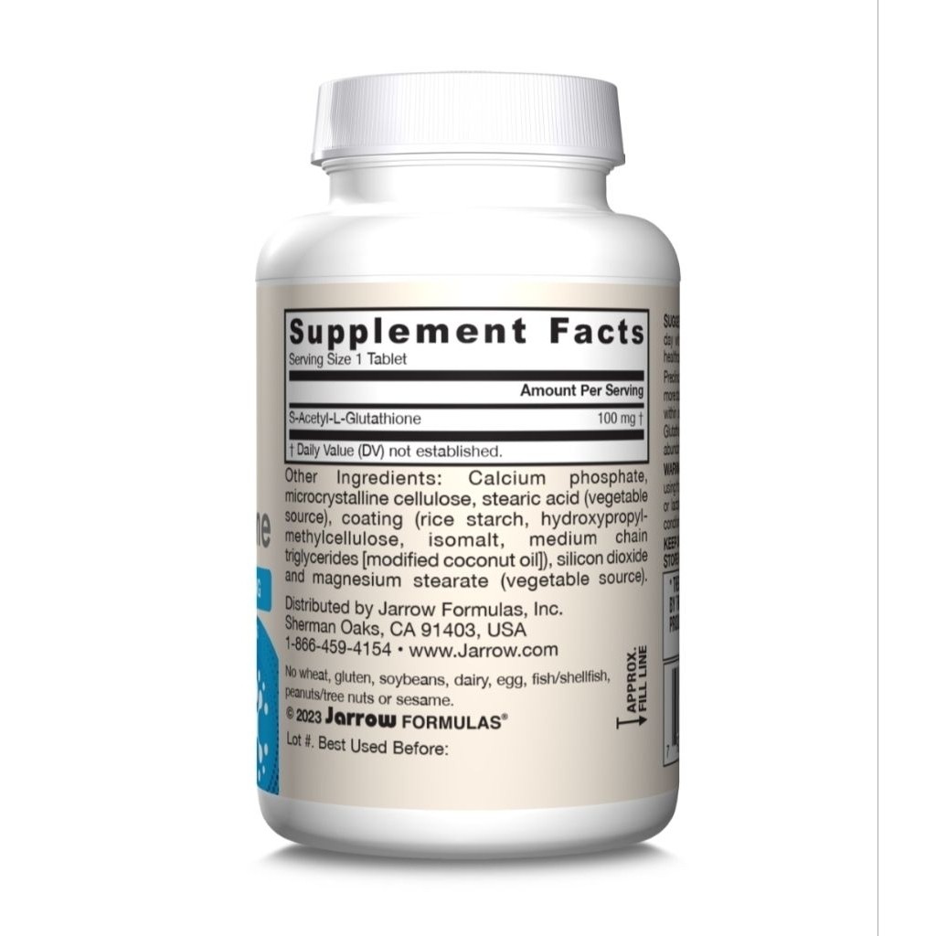 Jual Jarrow Formulas S-Acetyl L-Glutathione Tablets 100mg / Gluta