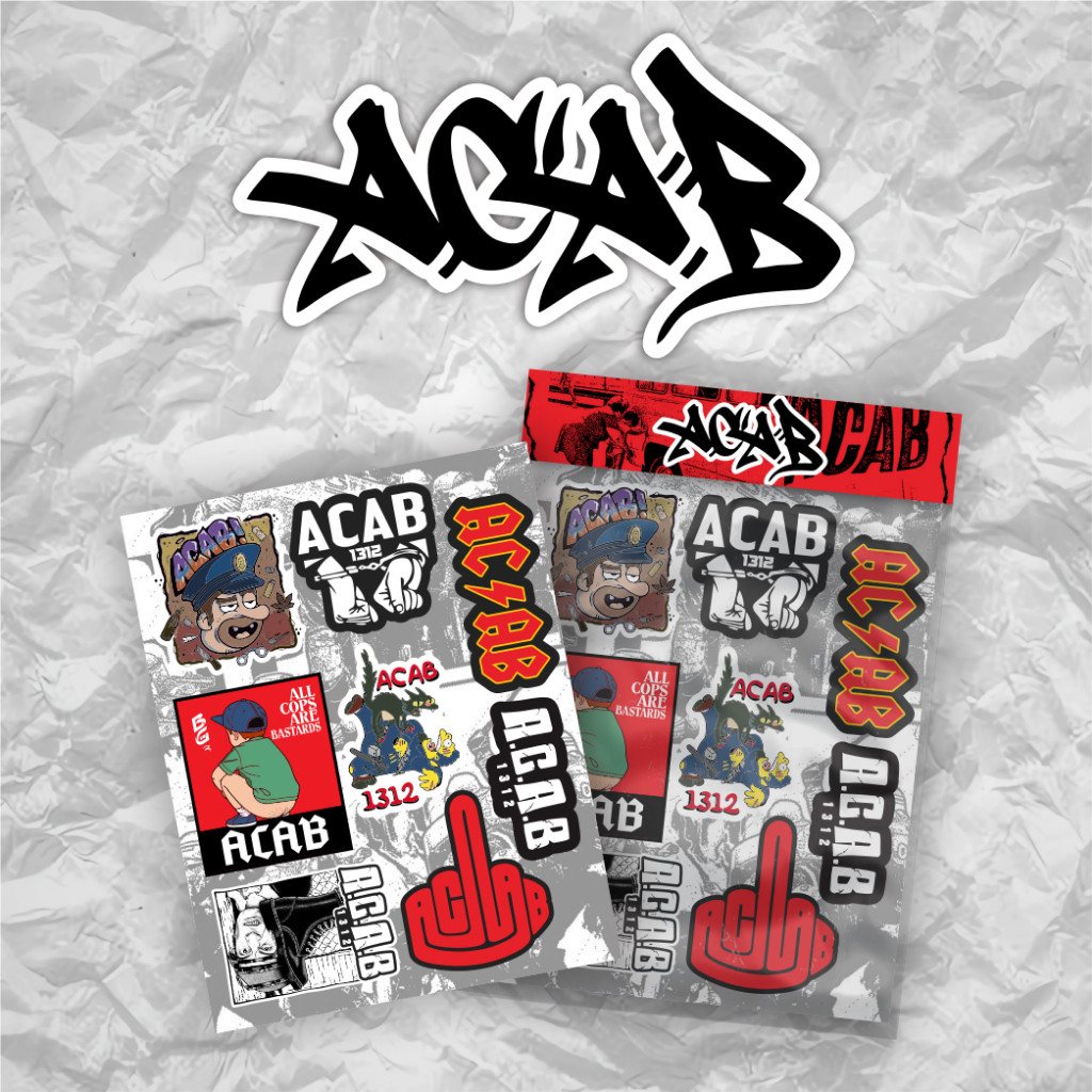 Jual Sticker Pack ACAB Waterproof Aesthetic- Untuk Laptop, Motor, Dan ...