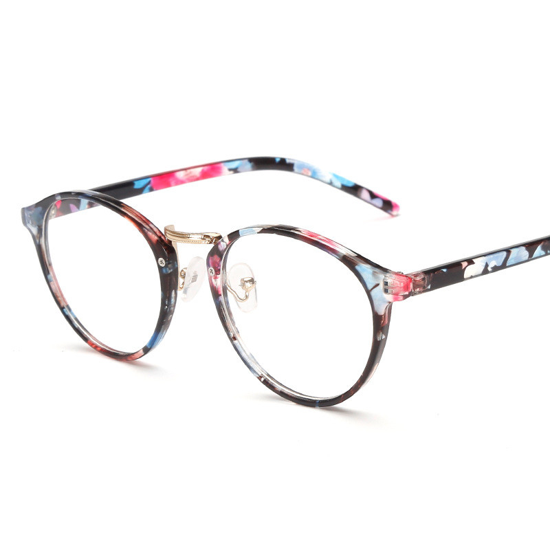 Jual Plain glasses frame computer glasses spectacles round transparent ...