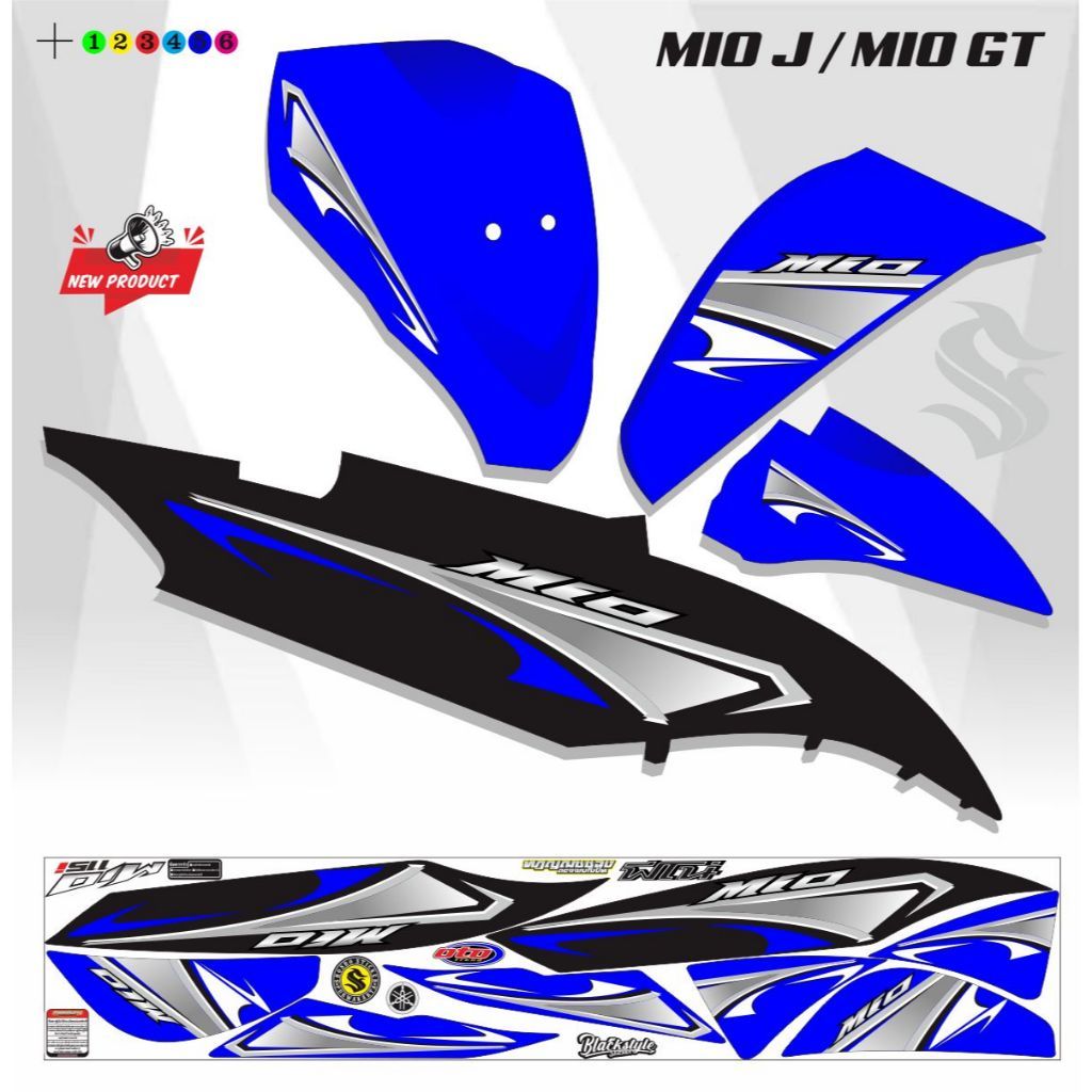 Jual STIKER MOTOR MIO GT / MIO J POLET LIS SETIKER STRIPING VINYL ...