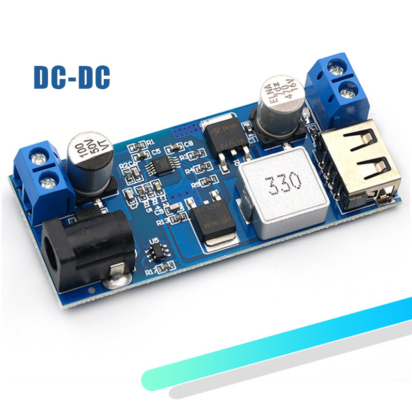 Jual DOM RACK Modul Power DC-DC Step Down 24V/12V to 5V 5A 25W - Power ...