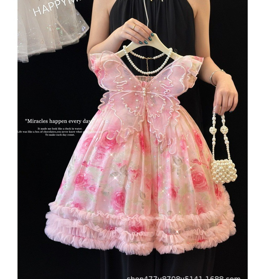 Jual [KIDDO] DR17 - Dress Anak Princess Perempuan Gliter Butterfly ...