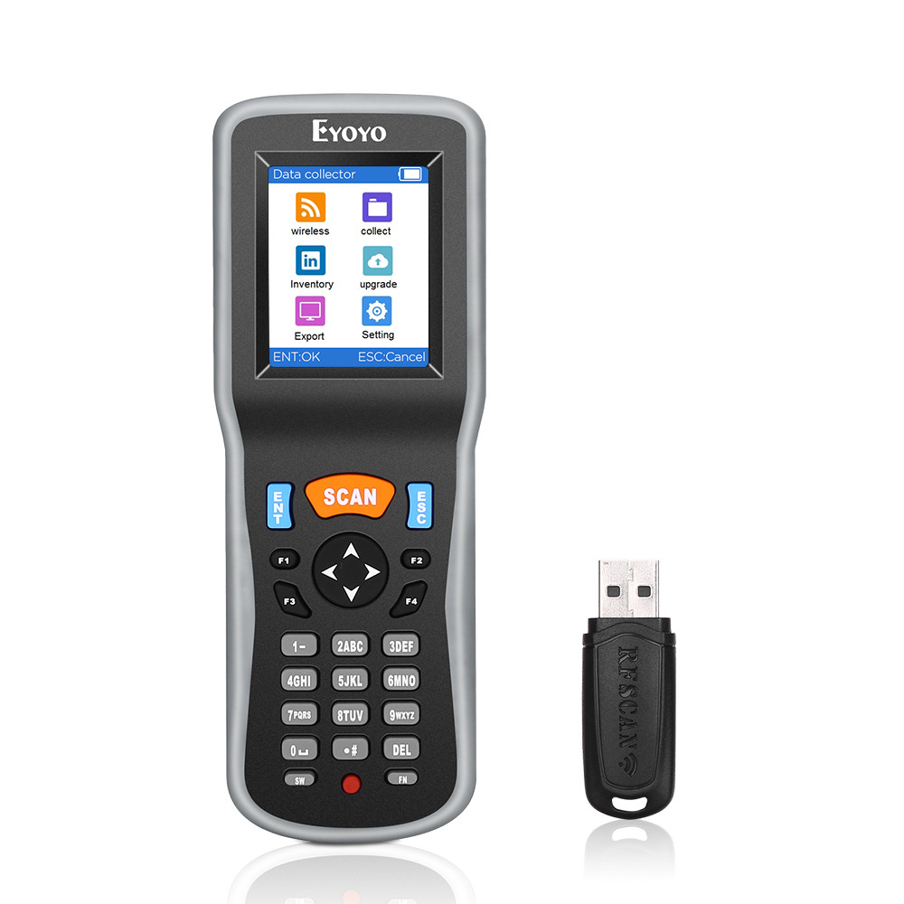 Jual Eyoyo 1D Wireless Barcode Scanner Handheld Data Collector ...
