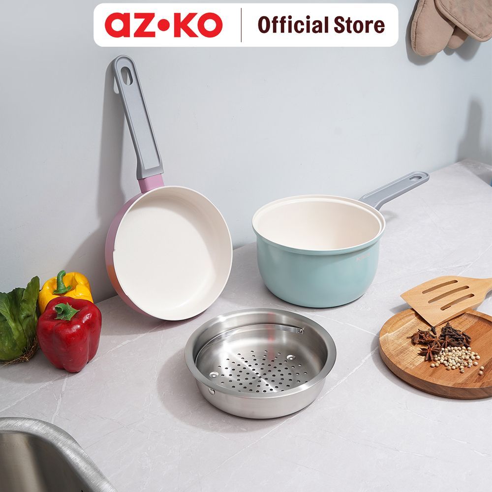 Jual AZKO Kris Set 3 Pcs Piccolo Perlengkapan Masak Cookware Set ...