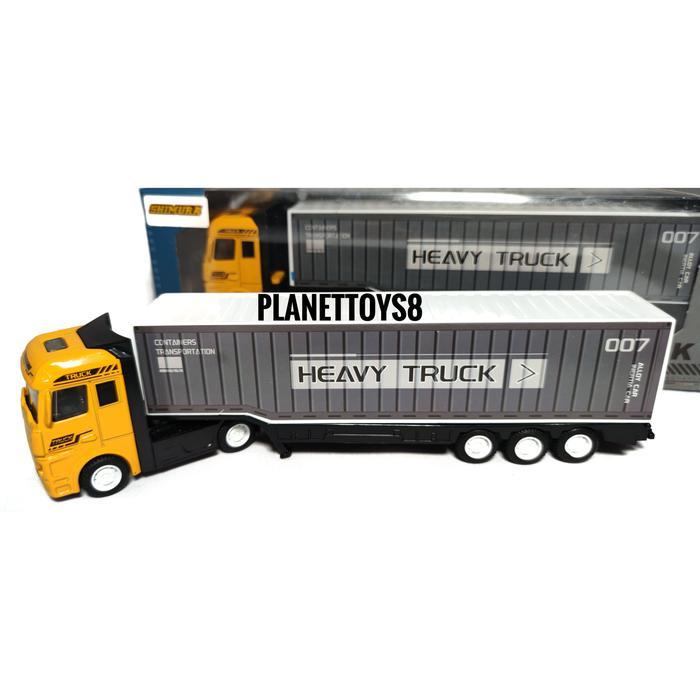 Jual Diecast Truk Container Heavy Truck Mainan Anak - Merah | Shopee ...