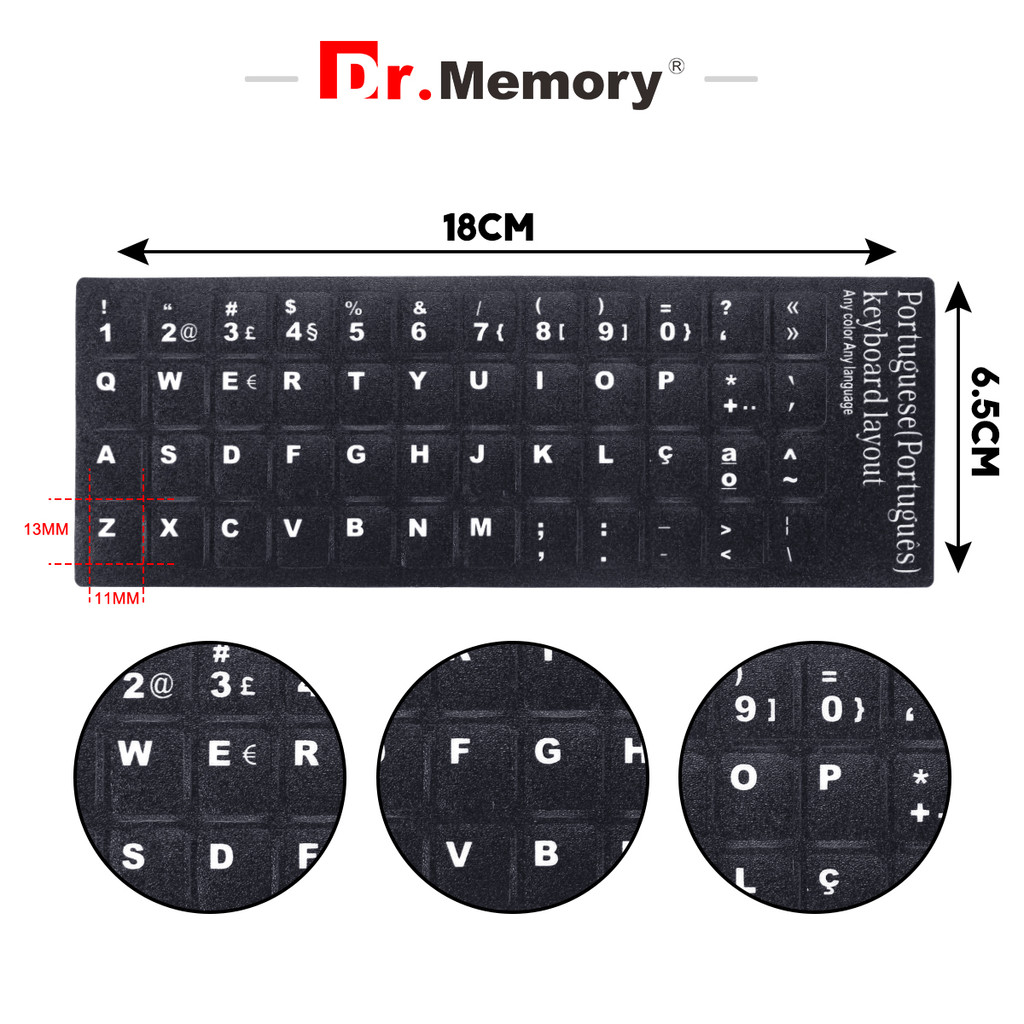 Jual Portuguese Keyboard Stickers Letter Alphabet Layout Letter ...