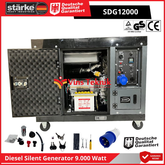 Jual STARKE SDG 12000 Mesin Genset Listrik Solar Genset Silent Diesel ...