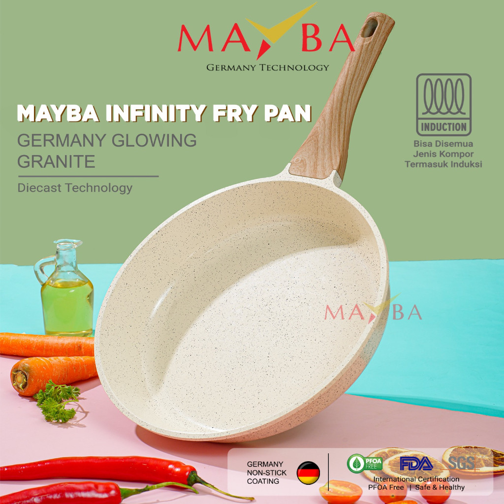 Jual MAYBA Panci Frypan Creme Mayba Infinity Granite Creme' - Wajan Fry ...