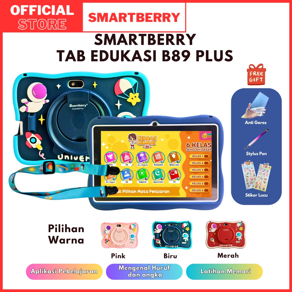 Jual SMARTBERRY KIDS STUDY TAB B89 Plus / B93 / B95 / 4/128GB / Tablet ...