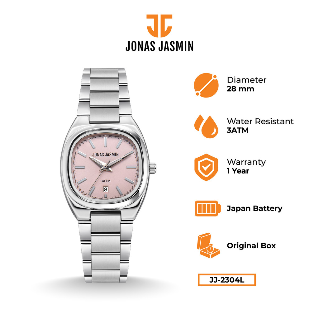 Jonas Jasmin - Jam Tangan Wanita Analog JJ-2304L Include Box Fullset