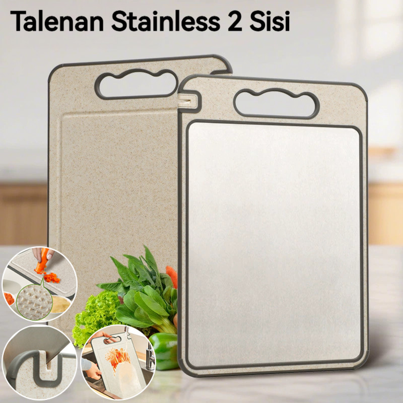 Jual Talenan Stainless Steel 304 Double Sides / 2 Sisi - Chopping Board ...