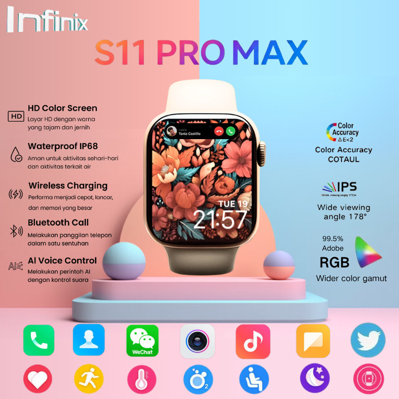 Jual (Pegasus Cell) INFINIX Samrt watch S11 Pro Max Original with 2.2 ...
